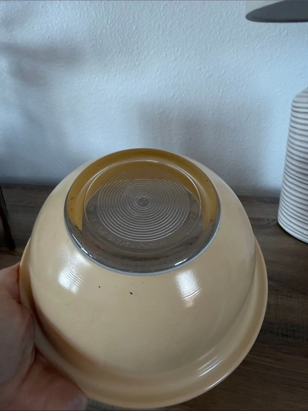 Pyrex pastel yellow